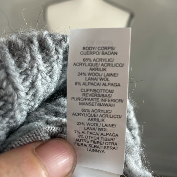 Lucky Brand Grey Chunky Textured Bomber Sweater 1X - Picture 15 of 16